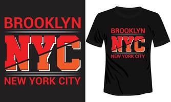 Brooklyn nyc nieuw york stad t-shirt ontwerp vector