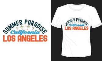 zomer paradijs Californië t-shirt ontwerp vector