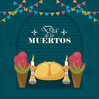 dia de los Muertos belettering vector