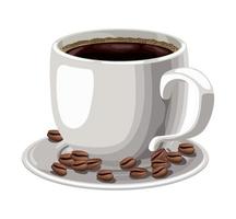 koffie kop met granen vector