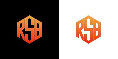 RSB brief logo ontwerp veelhoek monogram vector pictogrammalplaatje