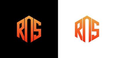rns brief logo ontwerp veelhoek monogram vector pictogrammalplaatje