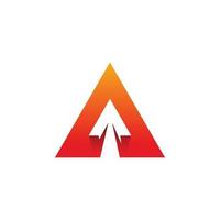 driehoek pijl logo ontwerp vector