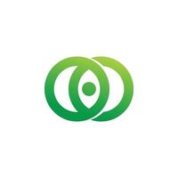groen cirkel oog logo ontwerp vector