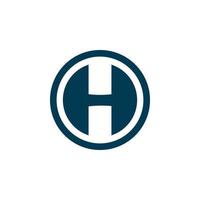 cirkel brief h logo ontwerp vector