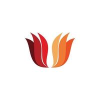 rood vlam vleugel logo ontwerp vector