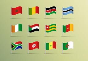Afrika Vlaggen Vector Gratis
