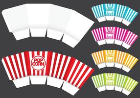 Popcorn box template vector