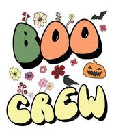 groovy stijl halloween typografie t-shirt ontwerp, wijnoogst typografie t-shirt ontwerp, retro halloween t-shirt ontwerp, groovy t-shirt ontwerp. vector