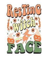 groovy stijl halloween typografie t-shirt ontwerp, wijnoogst typografie t-shirt ontwerp, retro halloween t-shirt ontwerp, groovy t-shirt ontwerp. vector