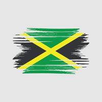 Jamaica vlag penseelstreken. nationale vlag vector