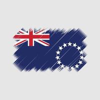 Cook eilanden vlag borstel vector. nationale vlag vector