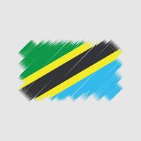 Tanzania vlag borstel vector. nationale vlag vector