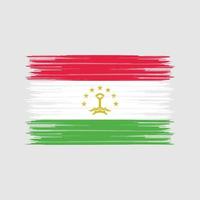 Tadzjikistan vlag borstel. nationale vlag vector