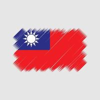 Taiwan vlag borstel vector. nationale vlag vector