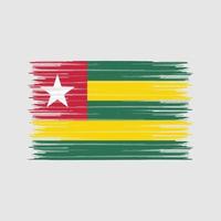 togo vlag borstel. nationale vlag vector