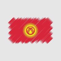 Kirgizië vlag borstel vector. nationale vlag vector