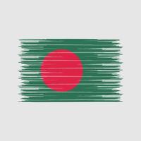 vlagborstel van Bangladesh. nationale vlag vector