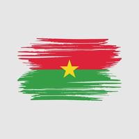 Burkina Faso vlag penseelstreken. nationale vlag vector