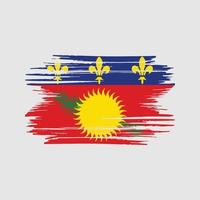 guadeloupe vlag penseelstreken. nationale vlag vector