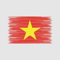 Vietnamese vlagborstel. nationale vlag vector