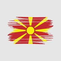 Noord-Macedonië vlag penseelstreken. nationale vlag vector