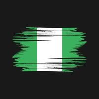 Nigeria vlag penseelstreken. nationale vlag vector