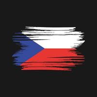 Tsjechische vlag penseelstreken. nationale vlag vector