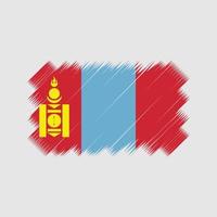 Mongolië vlag borstel vector. nationale vlag vector