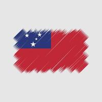 Samoa vlag borstel vector. nationale vlag vector