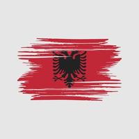 Albanese vlag penseelstreken. nationale vlag vector