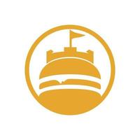 hamburger kasteel vector logo ontwerp. fort burger logo ontwerp.