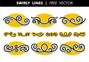 Swirly Lines Gratis Vector