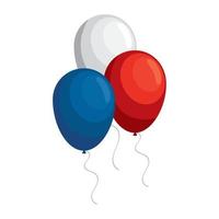 drie ballonnen helium drijvend vector