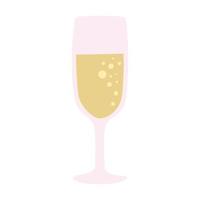 champagne beker drinken vector