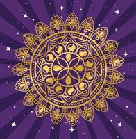 gouden mandala in poster vector