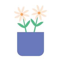 bloemen in Purper pot vector