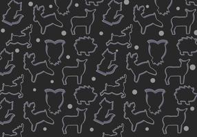 Animal Cookie cutter patroon vector