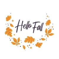 vector tekening samenstelling cirkel van herfst bladeren. ronde herfst ontwerp element Aan wit achtergrond voor herfst val, agrarisch oogst, dankzegging of halloween ontwerpen