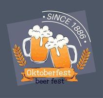 oktoberfeest sinds 1886 belettering vector