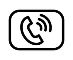 uitgaand telefoontje telefoon monoline vector logo icoon in modieus vlak stijl. teken geïsoleerd Aan wit achtergrond. telefoon symbool illustratie