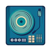 vinyl speler retro stijl vector