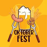 oktober fest belettering sjabloon vector