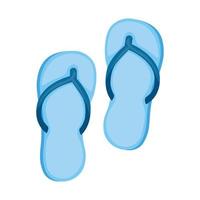 blauwe teenslippers vector