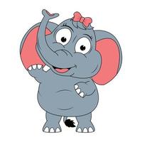 schattige olifant dieren cartoon illustratie vector