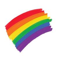 vector regenboog verf beroerte getextureerd, kleurrijk strepen in kleur van lgbt gemeenschap. artistiek waterverf hand- getrokken borstel achtergrond sjabloon, ontwerp element voor trots maand, lgbtq.