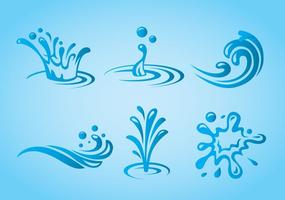 Splash Water Pictogrammen Vector