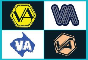 va brief logo en icoon ontwerp sjabloon vector