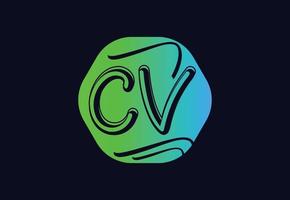 CV brief logo en icoon ontwerp sjabloon vector