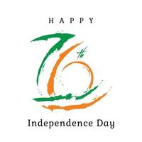 zeventig zes 76 jaren van Indisch onafhankelijkheid dag vector ontwerp